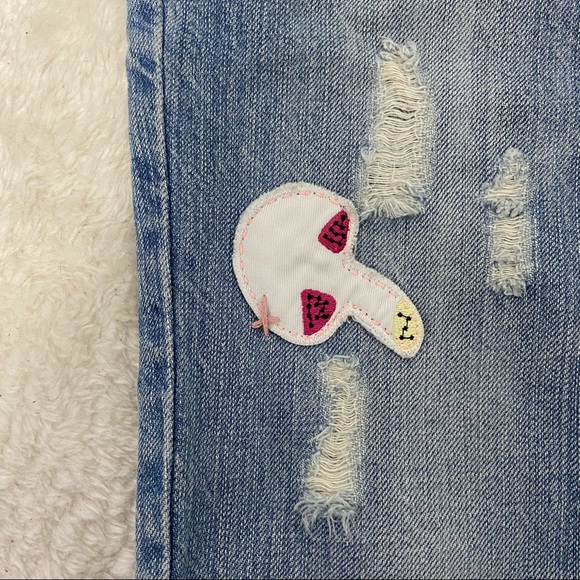 *RARE* SKINNY DESTROYED DENIM SHORTS - Picture 6 of 7